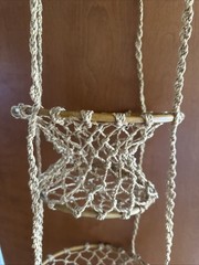 Vintage 3-Tier Bamboo Rope Macrame Hanging Basket – Boho Plants Fruit