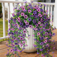 Artificial Fake Hanging Flowers Plants for Outdoor Outside Spring Summer Decorat