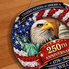 American Freedom Years Wooden Sign Patriotic Decor Home Wall Art Gift