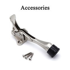 Heavy Duty Kickdown Door Stopper, One Touch Adjustable Kickdown Door Stop