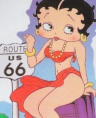 BETTY BOOP DECAL STICKER✨💋💄💜👠💋✨5” X 3”✨GLOSSY✨ROUTE US 66✨SEXY & CUTE✨❤️‍🔥