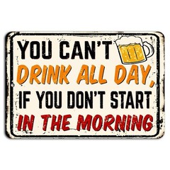 Funny Bar Sign BanginPrints Aluminum Rustic Distressed Man Cave Decor