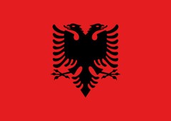 Albania Country Flag Vinyl Decal Sticker Car Truck Bumper Laptop Mug Tumbler