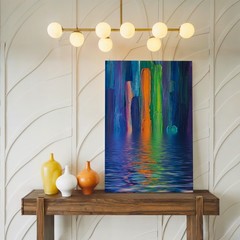 Wall Art Create An Expressionist Artwork Featuring A Vibrant, Abstract Cityscape