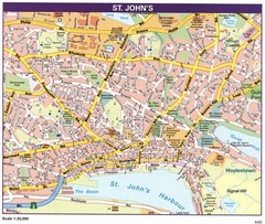 ST JOHN’S NEWFOUNDLAND CANADA MAP GLOSSY POSTER PICTURE PHOTO PRINT BANNER 10221