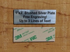 Custom Engraved 1×3 Gold Silver Copper or Bronze Plaque Plate Sign Wall Door Tag