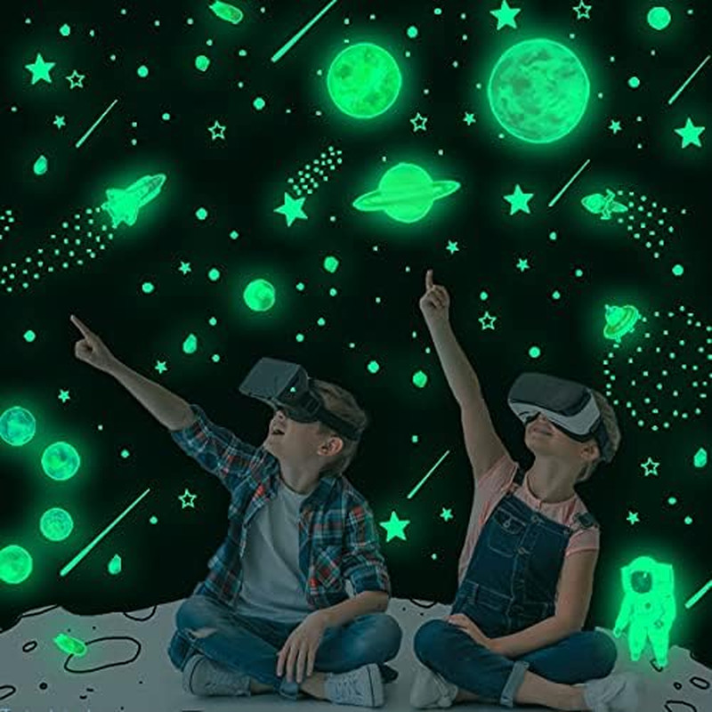 Glow in the Dark Stars for Ceiling Decor,849 Pcs Glowing Stickers for Ceiling Pl