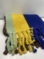 Loewe Striped Mohair And Wool Blanket W/ Fringed Trim & Loewe Issue 9