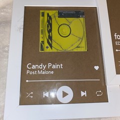 Custom song is Printed on 2 Clear Acrylic Plaques 10”x12”
