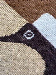 Vintage Gorgeous Hand Woven Peruvian Wool Weaving Tapestry Kilim Rug 144×106 Cm