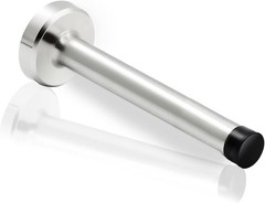 Door Stop, 4 Inch Long Stopper Wall Mounted, 4 Inch, Brushed Nickel