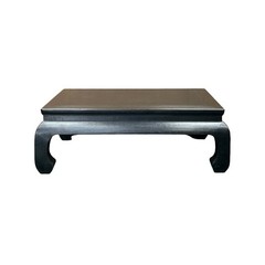 Dark Brown Black Curve Legs Rectangular Kang Low Coffee Table Stand GB255