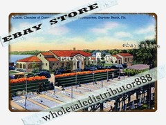 1940 Casino Chamber Commerce Daytona Beach Florida Landmark Tin Sign home deco
