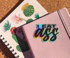 I Eat Ass Holographic Vinyl Sticker – Funny Water Bottle Decal