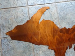 Upper Peninsula of Michigan Plasma Cut Metal Wall Art 36″ x 19″ Copper Finish