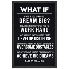 Dare to Dream Big Motivational Wall Art Framed Poster 11×17 Inspirational Quote