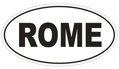 ROME Country Code Oval Bumper Sticker or Helmet Sticker D1003 Italy