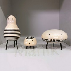 ( SET of 3 ) Ikea DVARGTALL Home Decor, Decorative Wooden Figures – NEW in Box