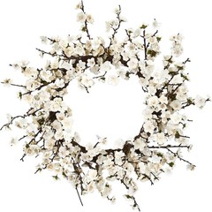 24in. Plum Blossom Wreath