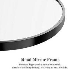 Black Round Wall Mirror Bathroom Mirrors Over Sink Circle Mirror for Bathroom