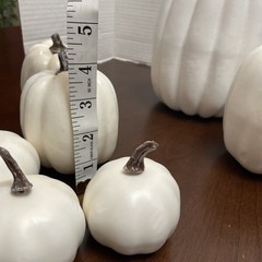 Artificial Pumpkins Assorted Sizes Rustic Harvest White Fall Decor Halloween