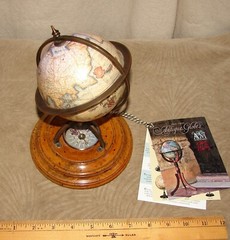 NWT Authentic Models Terrestrial GLOBE w/Compass GL019, 8″ Desk Size Model