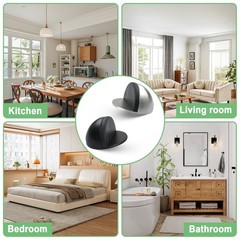 2 Pcs Adhesive Door Stopper Stainless Steel Floor Door Stopper Floor Mounted …