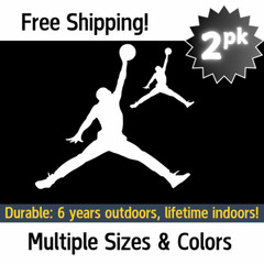 2pk Air Jordan Jumpman Vinyl Decals Stickers Basketball Jordan Nike Multi Colors