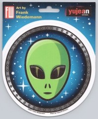 Green Big Eye Alien Wiedemann Die-Cut Decal Sticker New UFO Sci-Fi Space Roswell