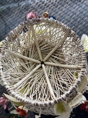 Shabby Chic Toleware Fruit Basket Planter Cream Color Metal Roses Cottage Core