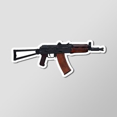 AKS-74U Classic Rifle Art – Laptop Sticker Vinyl Decal 4″ Wide