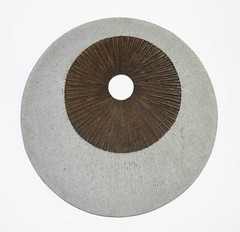 27 X 27 X 3 Brown & Gray Round Double Layer Ribbed Wall Decor