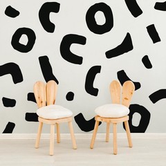 Large Boho Geometric Wall Decal Abstract Art Sticker, Modern Irregular Shapes