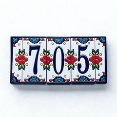 House Address Number Tiles, Ceramic Tiles 6X3″
