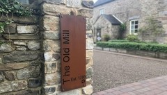 Custom Corten Steel Metal Sign with Business Logo, Laser Cut Wall Decor