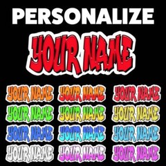 Custom Personalized Vinyl Graffiti Name Decal Sticker Car RED or YOUR CHOICE