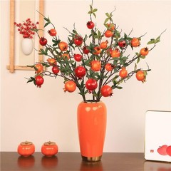 Ceramic Large VaseOrange 11.8 Inch Tall Floor VaseRustic Decorative VasesTerr…