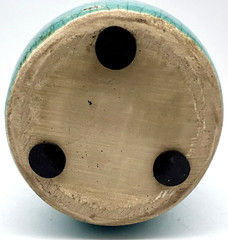 Ceramic Vase 7″ Distressed Crackled Glaze Robin’s Egg Blue