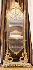 ✨Luxury Gold Standing Mirror – Ornate Baroque Full-Length Masterpiece✨