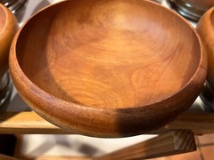 6 Mango Collection-Handcrafted Mango Wood Fruit Bowls Metal Stands 5.5″D x 3″H
