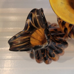 2 GLOBAL AMICI SAFARI GLASS JACK IN THE PULPIT VASES 9 INCHES