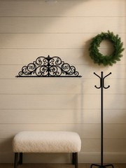 Art Deco Metal Have Indoor Decor 20‘’ Wall Hanging Floral Solid Pattern Statue