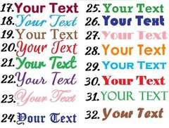 CUSTOM Vinyl Lettering 1.5″ Decal Personalized Sticker Window Wall Text Name
