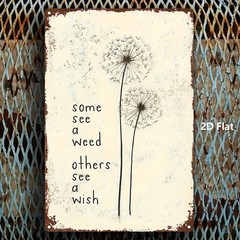 Metal Dandelion Wall Art 8×12 Inches 2D