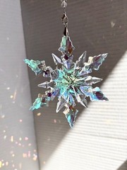 Crystal Snowflake Sun Catcher Christmas Tree Decor Czech Bohemia Crystal Gift