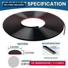 Flexible Wall Molding Trim Self Adhesive Mirror Tape Border 0.4 * 0.1in Peel and