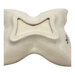 Butterfly Ceramic Hand Painted Signed Trinket Soap Dish Whimsy Jewelry Holder