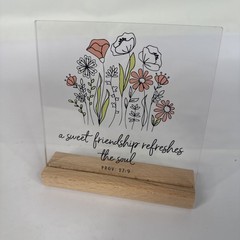 Women’s Inspirational Friendship Gifts Proverbs 27:9 Scripture 5.9 inch Acrylic