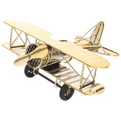 Vintage Aircraft Plane Ornament Metal Model Wrought Iron Ornaments