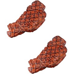 2Pcs Simulated Food Steak Artificial Lifelike Steak Fake Cooked Roast Beef Me…